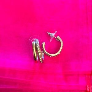 EUC Brighton Two-Tone Earrings with Clear Stones!